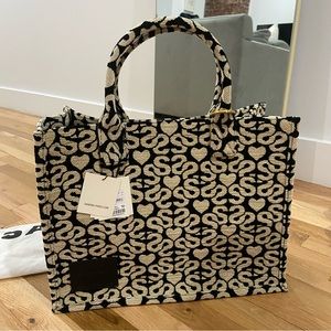 NWT Sandro Kasbah Velvet Monogram Tote Bag
